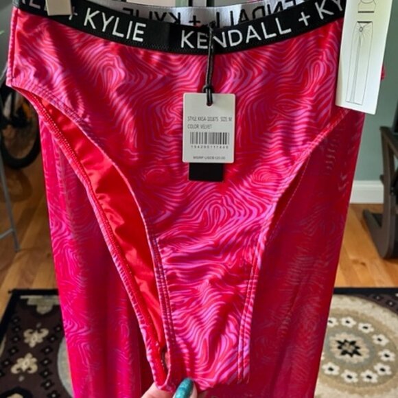 Kendall + Kylie 2 Piece & Sarong Cover Up Red 3 Pc Set Size Medium - Picture 6 of 16